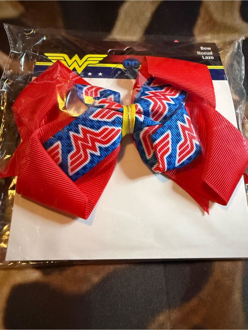 Red & Blue Wonder Woman Hair Bows- 3